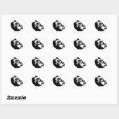 Pop Art Funny Chimpansee Hart Sticker (Vel)