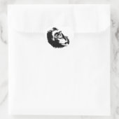Pop Art Funny Chimpansee Hart Sticker (Tas)