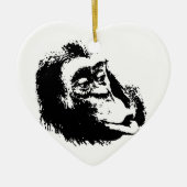 Pop Art Funny Chimpansee Keramisch Ornament (Voorkant)
