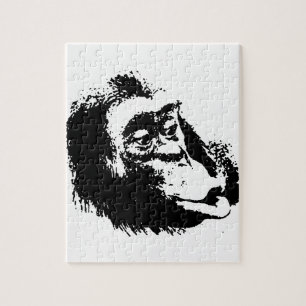 Pop Art Funny Chimpansee Legpuzzel