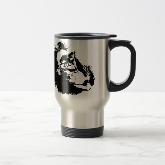 Pop Art Funny Chimpansee Reisbeker (Rechts)