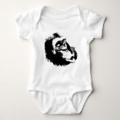 Pop Art Funny Chimpansee Romper (Voorkant)