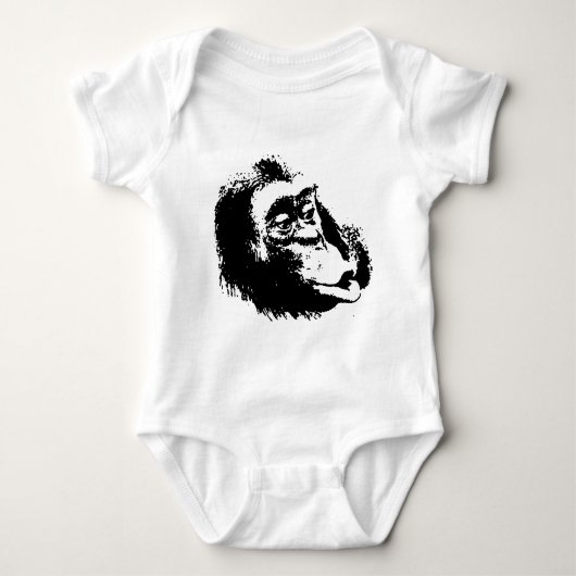 Pop Art Funny Chimpansee Romper (Voorkant)