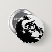 Pop Art Funny Chimpansee Ronde Button 5,7 Cm (Voorkant /achterkant)