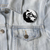 Pop Art Funny Chimpansee Ronde Button 5,7 Cm (In situ)