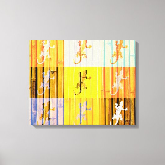 Pop Art Geckos - Toile Enveloppée (Recto)