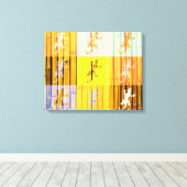 Pop Art Geckos - Toile Enveloppée (Insitu (Plancher de Bois))