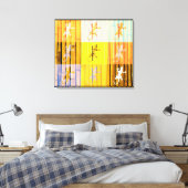Pop Art Geckos - Wrapped Canvas Afdruk (Insitu (Slaapkamer))