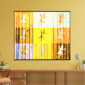 Pop Art Geckos - Wrapped Canvas Afdruk (Insitu (Woonkamer))