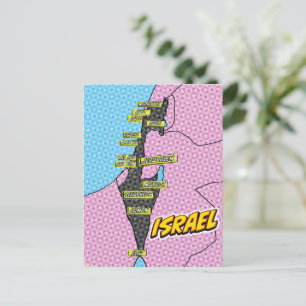 Pop Art geïllustreerde Israël kaart