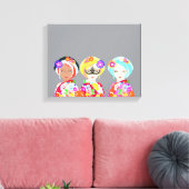 Pop Art Geishas Canvas Afdruk (Insitu (Woonkamer))