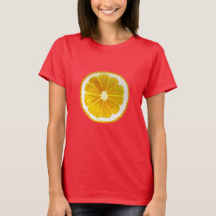 Pop art gele citroen oorspronkelijke waterverf t-shirt