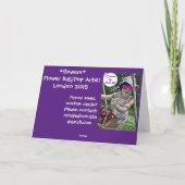 Pop-Art gele ventilatorkaart Kaart (Achterkant)