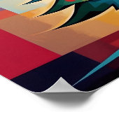 Pop Art Geometric Christmas Tree on Squares Poster (Hoek)