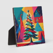 Pop Art Geometric Layered Christmas Tree  Fotoplaat (Voorkant)