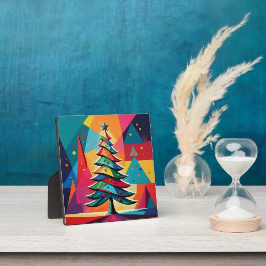 Pop Art Geometric Layered Christmas Tree Fotoplaat (Insitu)