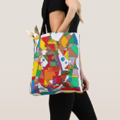 Pop Art Geometric Mermaid Triangle Tote Bag (De près)