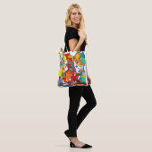 Pop Art Geometric Mermaid Triangle Tote Bag (Sur le modèle)