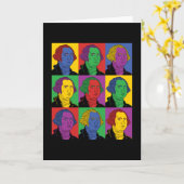 Pop-art George Washington Kaart (Gele Bloem)