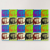 Pop Art Geronimo Indische Legendary Chief Legpuzzel (Horizontaal)