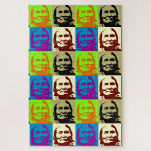 Pop Art Geronimo Indische Legendary Chief Legpuzzel