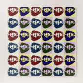 Pop Art Geronimo Indische Legendary Chief Legpuzzel (Horizontaal)