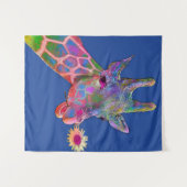 Pop Art Giraffe Wandkleed (Voorkant (horizontaal))