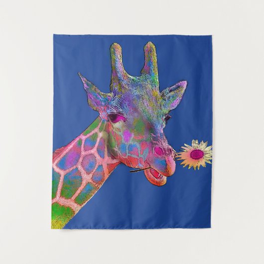 Pop Art Giraffe Wandkleed (Voorkant)