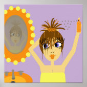 Pop Art Girl Gettin Ready Poster (Voorkant)
