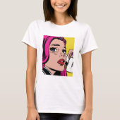 Pop Art Girl T-shirt (Voorkant)