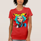Pop Art Girl T-shirt (Voorkant)
