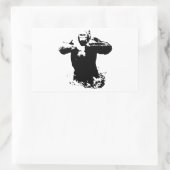 Pop Art Gorilla battre la poitrine Sticker Rectang (Sac)