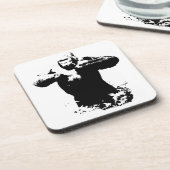 Pop Art Gorilla battre poitrine Dessous de verre e (Côté gauche)