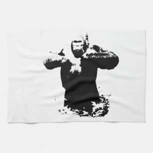 Pop Art Gorilla battre poitrine Serviettes de cuis