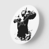 Pop Art Gorilla Beating Borst Acryl Wandklok Ronde Klok (Hoek)