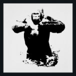 Pop Art Gorilla Beating Chest Poster Parfait<br><div class="desc">Oeuvres et images d'animaux sauvages - Style Pop Art Moderne Animaux Images - Logiciel élégant Art</div>