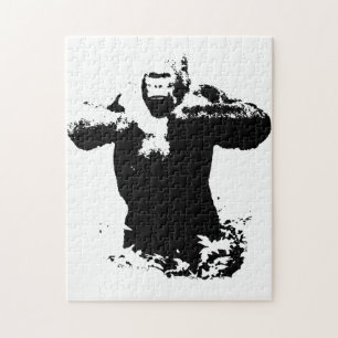 Pop Art Gorilla Behandel de kasten van wilde diere Legpuzzel