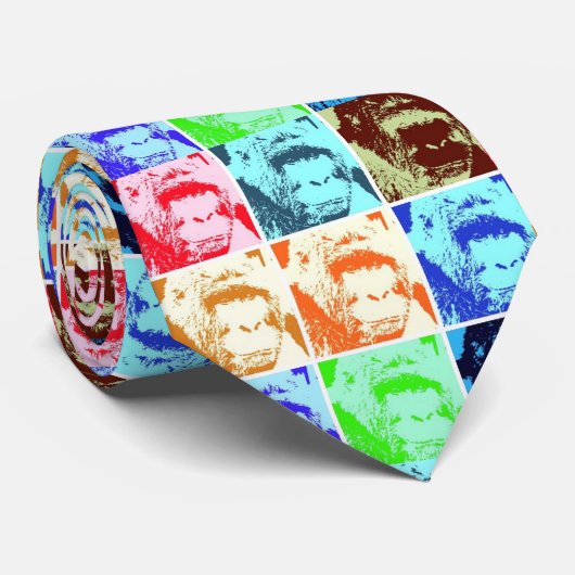 Pop Art Gorilla Cravate (Roulé)