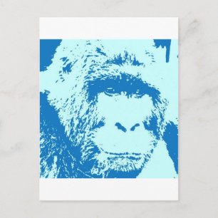 Pop Art Gorilla Gezichten Briefkaart