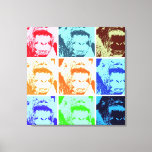 Pop Art Gorilla Toile Enveloppée<br><div class="desc">Artistes contemporains Digital Pop Art - Artistes Animal Pop Art - Style Plusieurs couleurs Pop Art Gorilla Portrait</div>