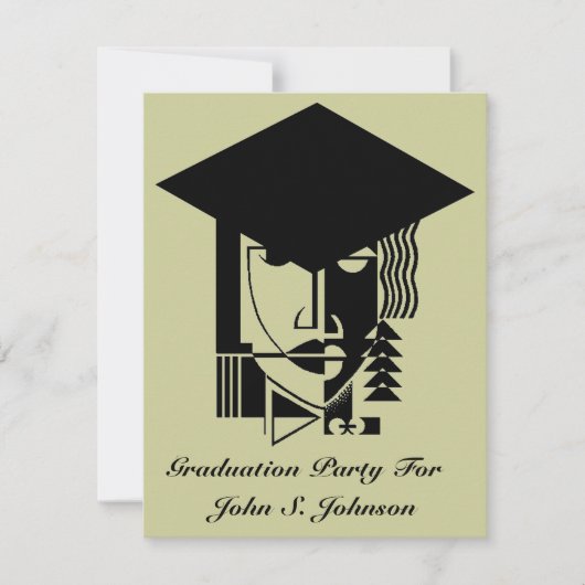 Pop Art Graduation Party Invitations Afstudeerder Kaart (Voorkant)