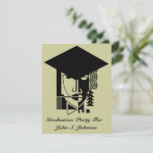 Pop Art Graduation Party Invitations Afstudeerder Kaart (Staand voorkant)