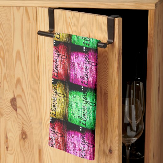 Pop Art Graffiti Aimer serviette murale (Pliage en tiers)