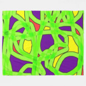 Pop Art Graffiti Fleece Deken (Voorkant (Horizontaal))