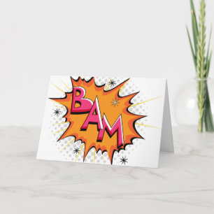 Pop-art Grappige Bam! Kaart