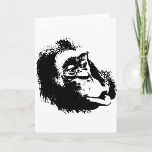 Pop Art Grappige Chimpansee Kaart