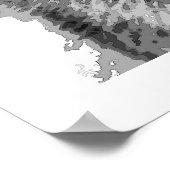 Pop Art Grey Wolf Face Poster Imprimer (Coin)