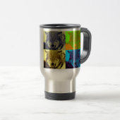 Pop Art Grey Wolf Reisbeker (Voorkant rechts)