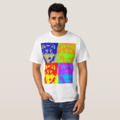Pop Art Grey Wolf T-shirt (Voorkant volledig)