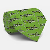 Pop Art Groene Sprinkhaan Stropdas (Opgerold)